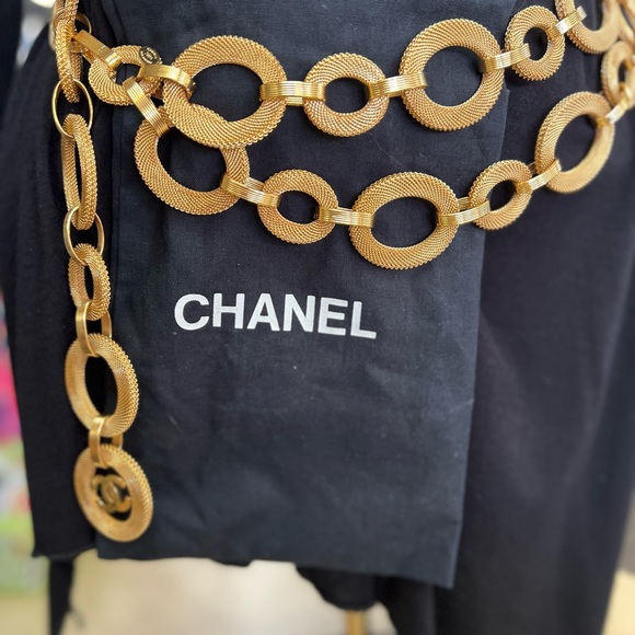 Chanel, CC Gold chain link belt,  1990 Rare find - Picture 5 of 5